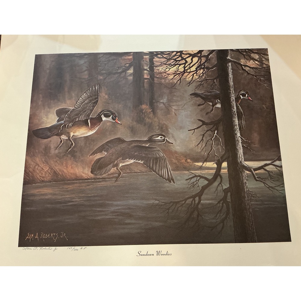 Sam A. Roberts Jr. – "Sundown Woodies" Signed Artist's Proof - Picture 2 of 3